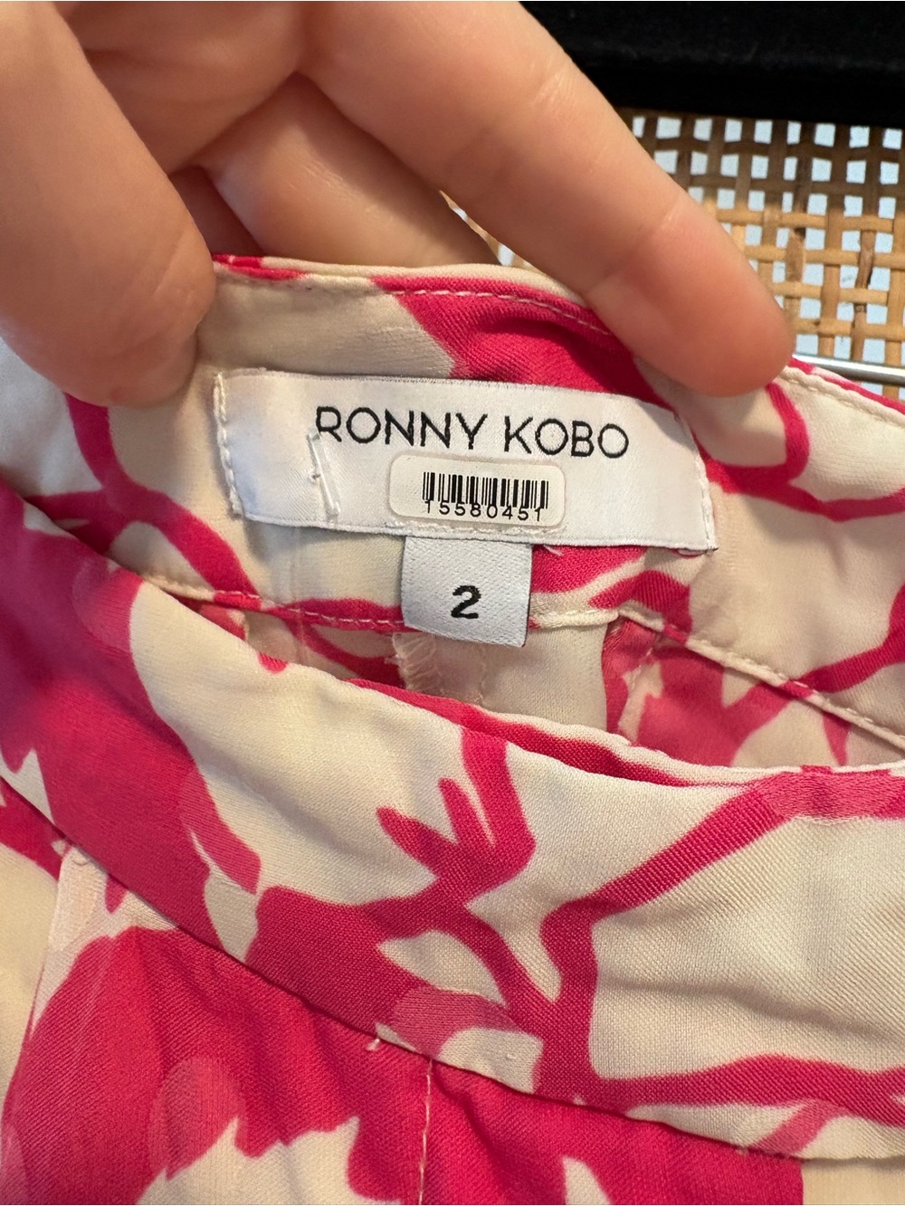 Ronny Kobo White with Pink Floral Shorts - Picture 5 of 6